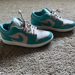 Turquoise Air Jordan 1 Low’s